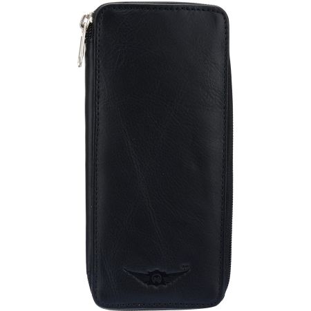 Midnight Black 100%Genuine Leather Bank Locker Key pouc...